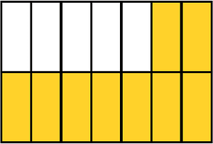 Yellow-Amber Rectangle Fraction 9:14