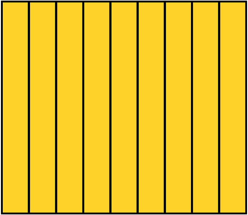 Yellow-Amber Rectangle Fraction 9:9