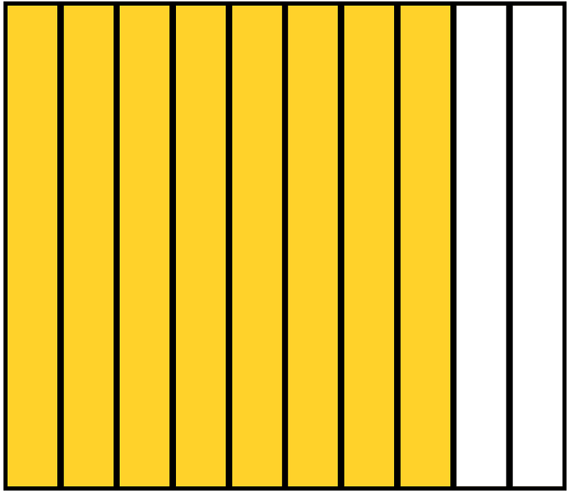 Yellow-Amber Rectangle Fraction 8:10