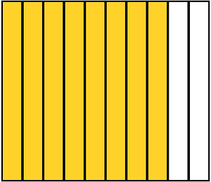 Yellow-Amber Rectangle Fraction 8:10