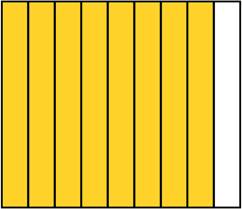 Yellow-Amber Rectangle Fraction 8:9