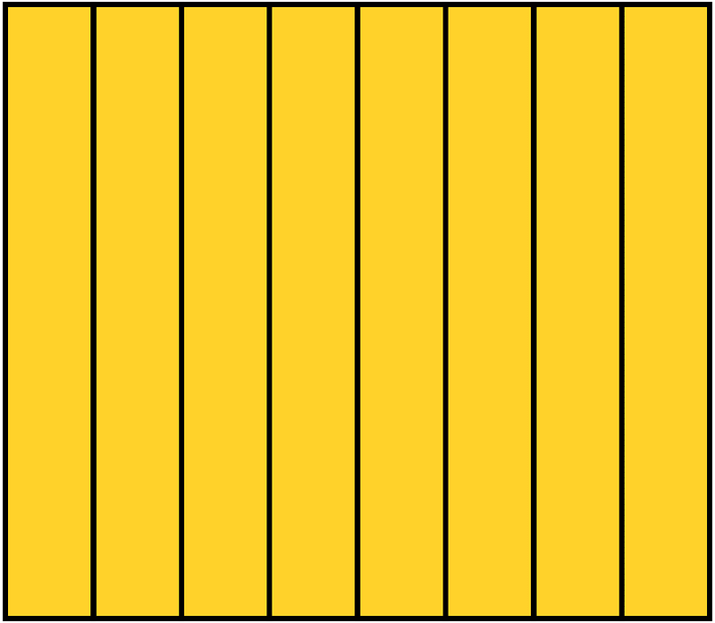 Yellow-Amber Rectangle Fraction 8:8