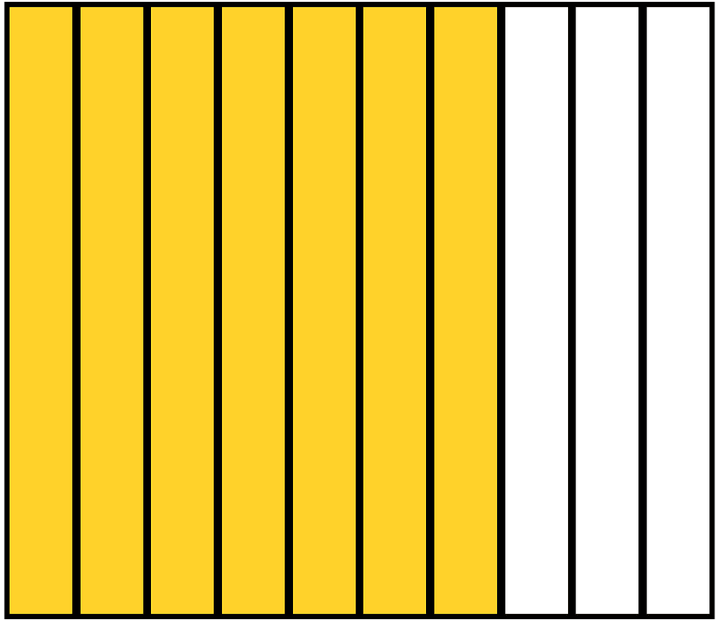 Yellow-Amber Rectangle Fraction 7:10
