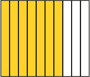 Yellow-Amber Rectangle Fraction 7:10