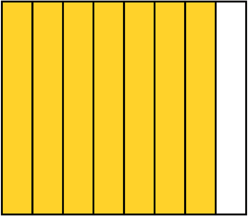 Yellow-Amber Rectangle Fraction 7:8