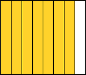 Yellow-Amber Rectangle Fraction 7:8