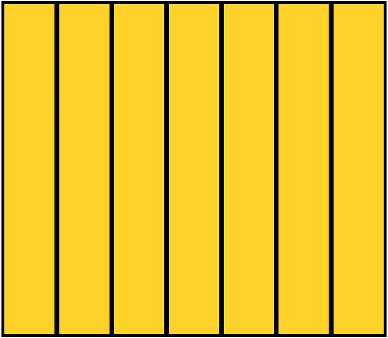 Yellow-Amber Rectangle Fraction 7:7