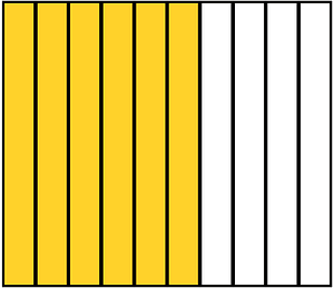 Yellow-Amber Rectangle Fraction 6:10