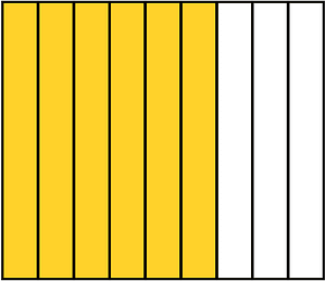 Yellow-Amber Rectangle Fraction 6:9