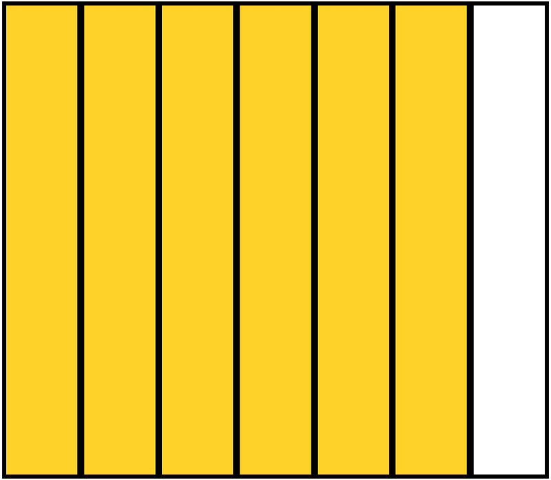 Yellow-Amber Rectangle Fraction 6:7