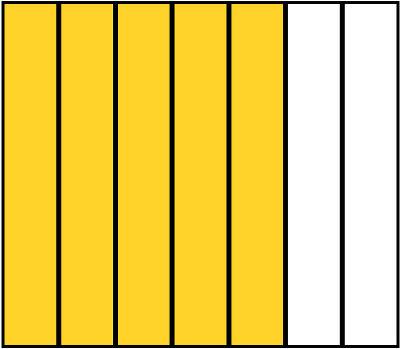 Yellow-Amber Rectangle Fraction 5:7