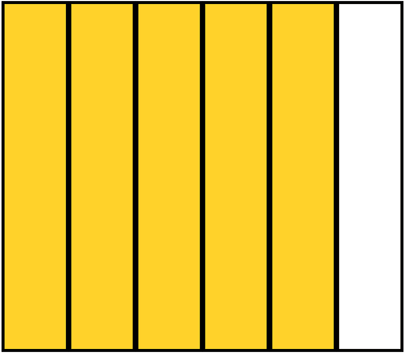 Yellow-Amber Rectangle Fraction 5:6