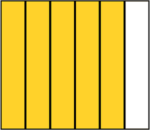 Yellow-Amber Rectangle Fraction 5:6