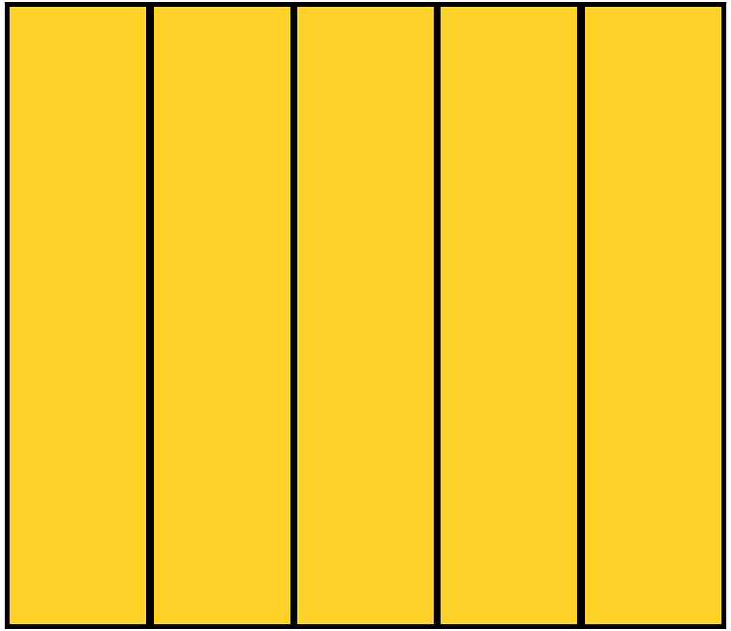 Yellow-Amber Rectangle Fraction 5:5