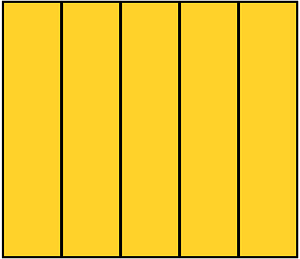 Yellow-Amber Rectangle Fraction 5:5