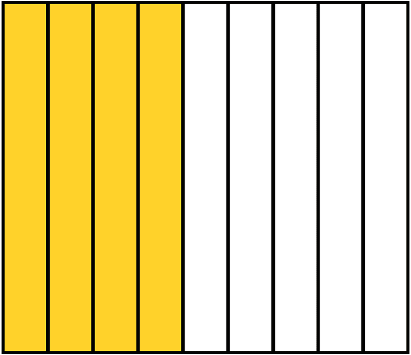 Yellow-Amber Rectangle Fraction 4:9