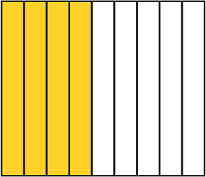 Yellow-Amber Rectangle Fraction 4:9