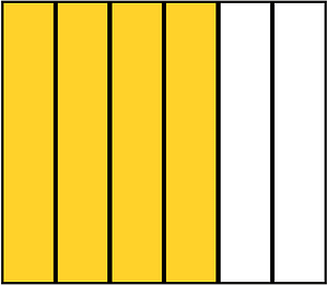 Yellow-Amber Rectangle Fraction 4:6