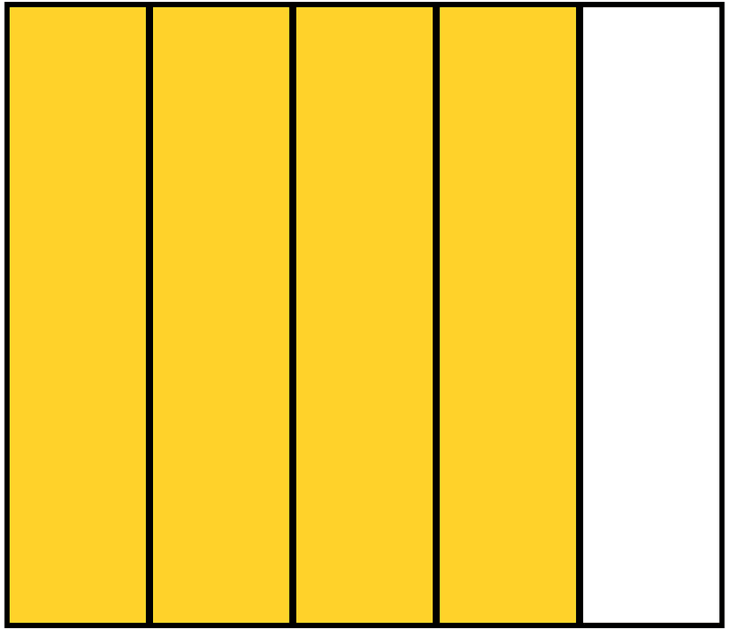Yellow-Amber Rectangle Fraction 4:5