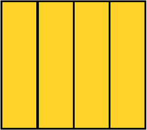 Yellow-Amber Rectangle Fraction 4:4