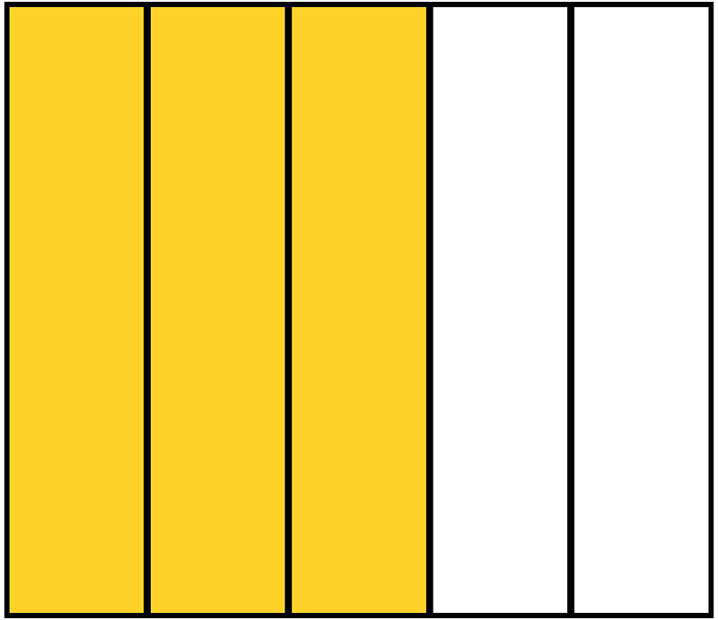 Yellow-Amber Rectangle Fraction 3:5