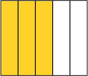 Yellow-Amber Rectangle Fraction 3:5