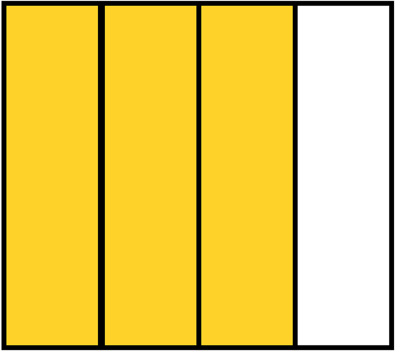 Yellow-Amber Rectangle Fraction 3:4