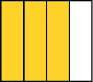 Yellow-Amber Rectangle Fraction 3:4