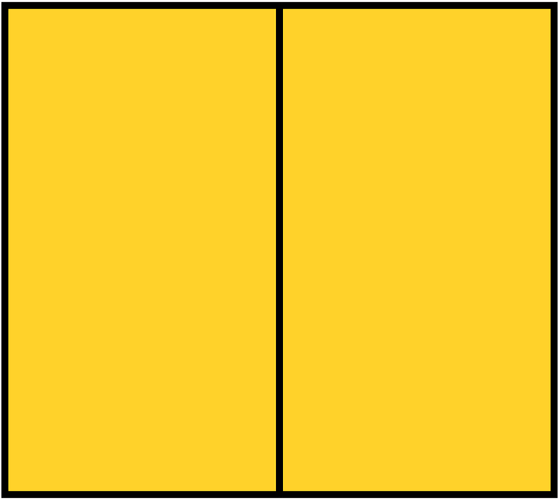 Yellow-Amber Rectangle Fraction 2:2