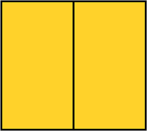 Yellow-Amber Rectangle Fraction 2:2