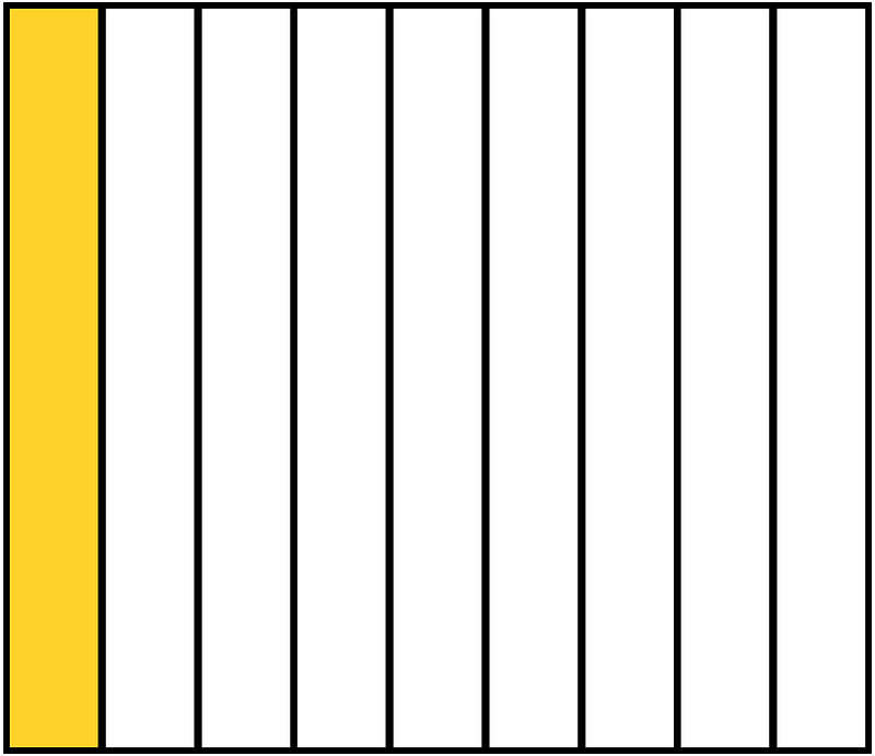 Yellow-Amber Rectangle Fraction 1:9