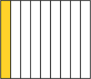 Yellow-Amber Rectangle Fraction 1:9