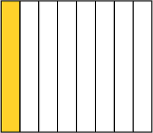 Yellow-Amber Rectangle Fraction 1:8