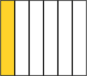 Yellow-Amber Rectangle Fraction 1:6