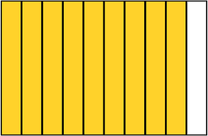 Yellow-Amber Rectangle Fraction 9:10
