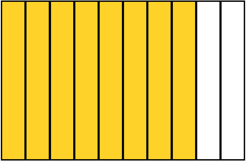 Yellow-Amber Rectangle Fraction 8:10