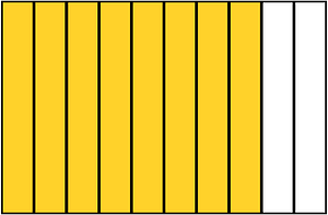 Yellow-Amber Rectangle Fraction 8:10