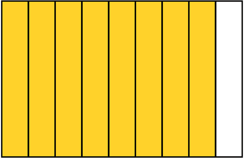 Yellow-Amber Rectangle Fraction 8:9