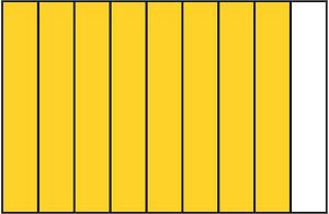 Yellow-Amber Rectangle Fraction 8:9