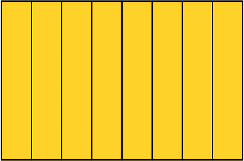 Yellow-Amber Rectangle Fraction 8:8