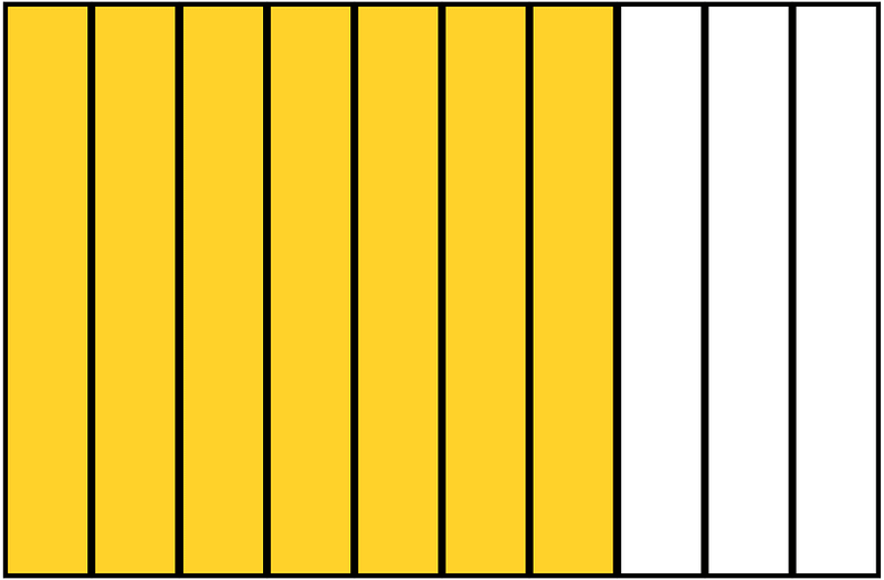Yellow-Amber Rectangle Fraction 7:10