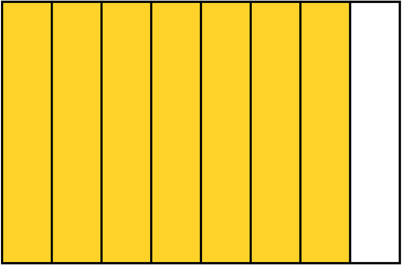 Yellow-Amber Rectangle Fraction 7:8