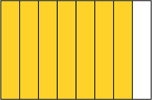 Yellow-Amber Rectangle Fraction 7:8