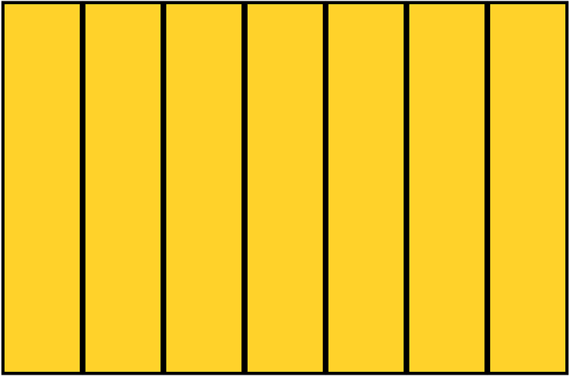 Yellow-Amber Rectangle Fraction 7:7