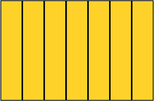 Yellow-Amber Rectangle Fraction 7:7
