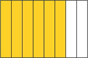 Yellow-Amber Rectangle Fraction 6:8