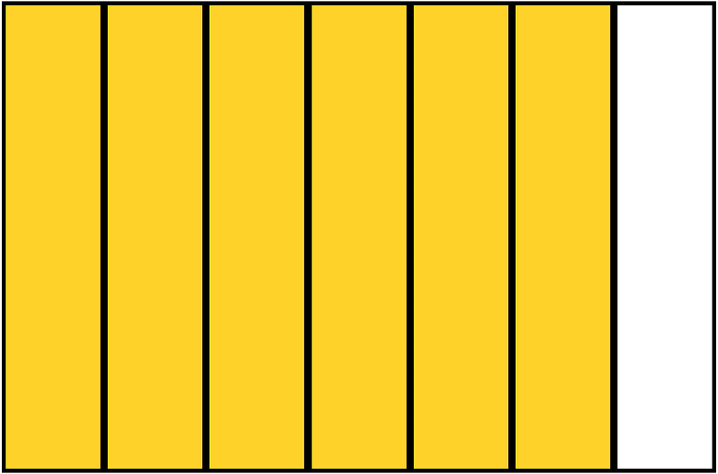Yellow-Amber Rectangle Fraction 6:7