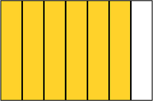 Yellow-Amber Rectangle Fraction 6:7