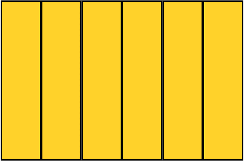 Yellow-Amber Rectangle Fraction 6:6
