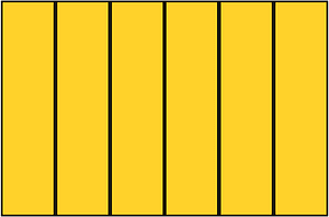 Yellow-Amber Rectangle Fraction 6:6
